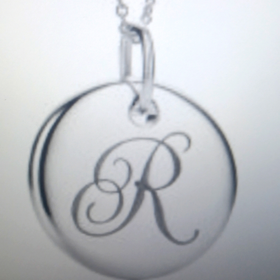 New Silver PendantAlphabet Disc - R 350$